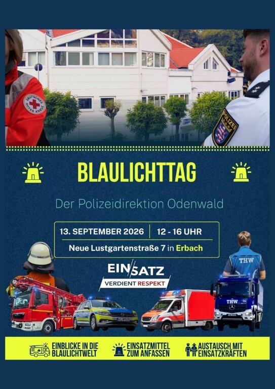Blaulichttag am 13. September in Erbach.