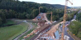 Neubau der Talbrücke bei Bad König-Zell: Sperrpause der Bahnlinie in den Herbst- und Winterferien