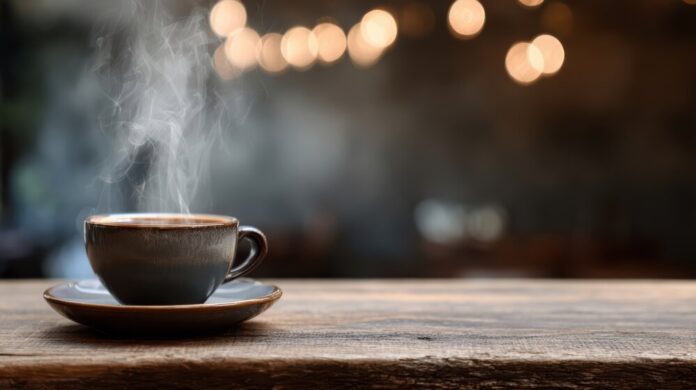 steaming-hot-coffee-cup-wooden-table-with-warm-bokeh-lights-cozy-cafe